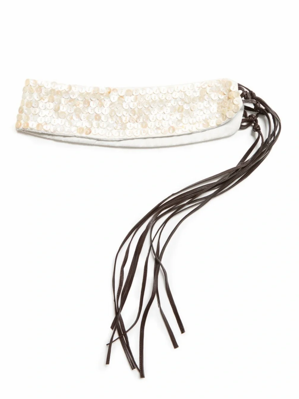 NWT Chan Luu Ultra Wide Waist Belt Shell Button